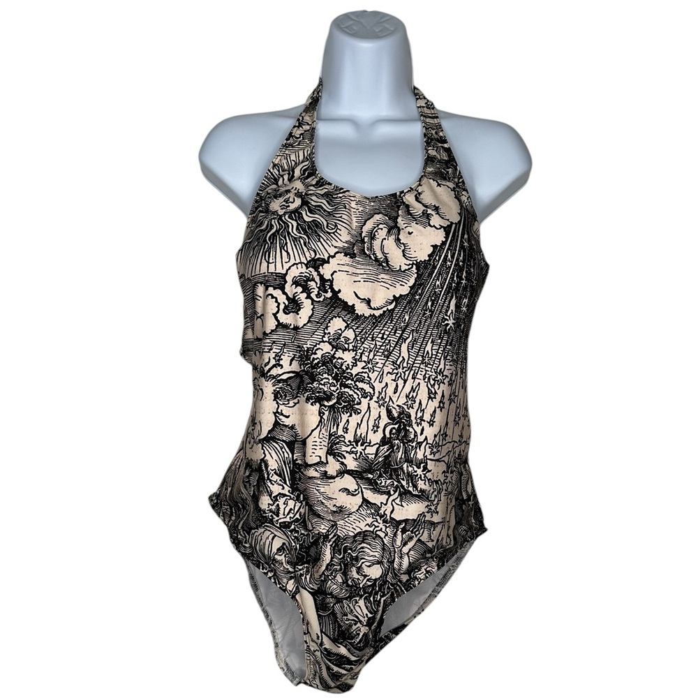 Unique Print Fifth Seal - One Piece Bathing Suit - XL - NWOT - Aloha From Deer